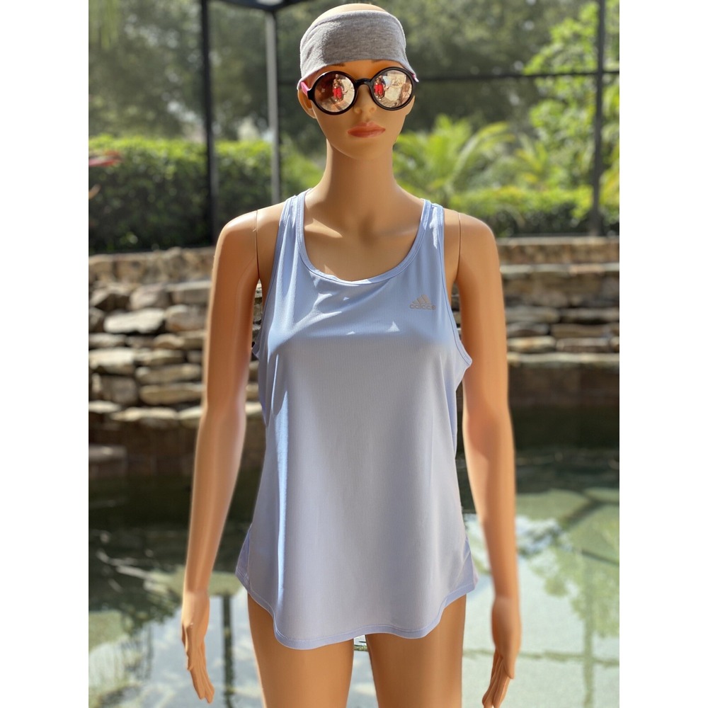 adidas Women's Run It Tank Top Small Blue Running Activewear New with Tags